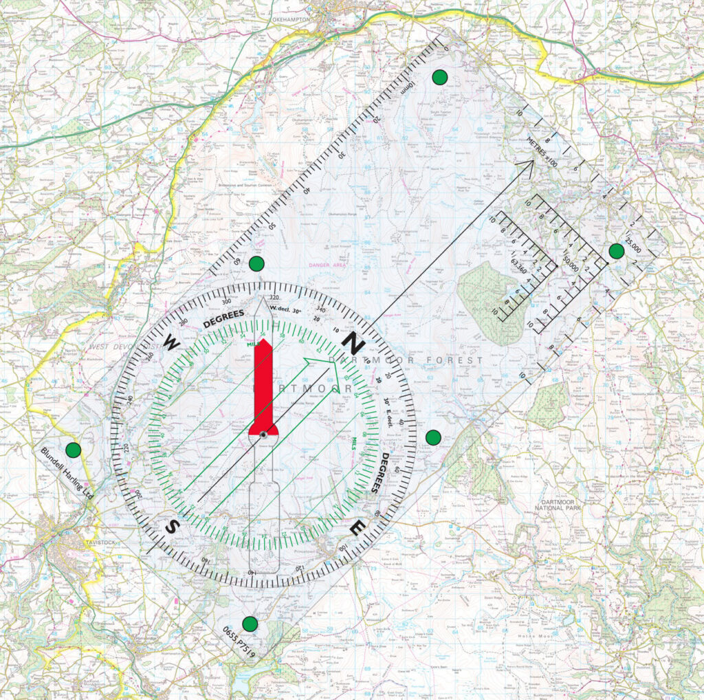 Large Degrees Compass Blundell Harling   P7519 Degrees Compass On Map 1024x1018 